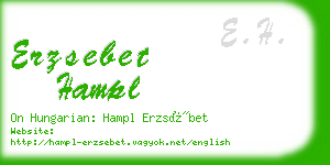 erzsebet hampl business card